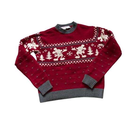 Disney Mickey Mouse Wool Blend Christmas/Holiday Sweater Size Small Unisex - Picture 1 of 7